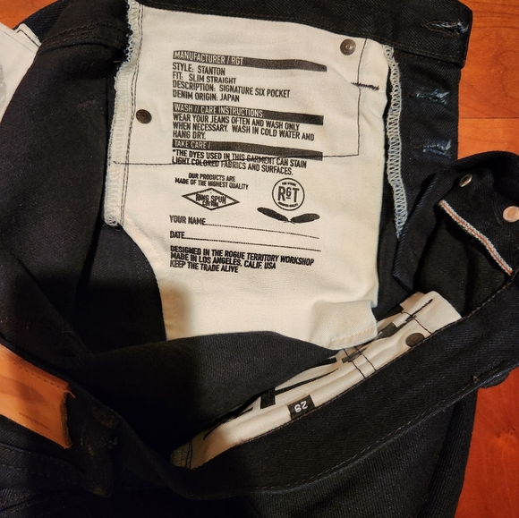 Rogue Territory Stanton Selvedge Denim (Dark Blue) Size 29 - Picture 5 of 6